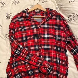 Large long sleeve flannel shirt